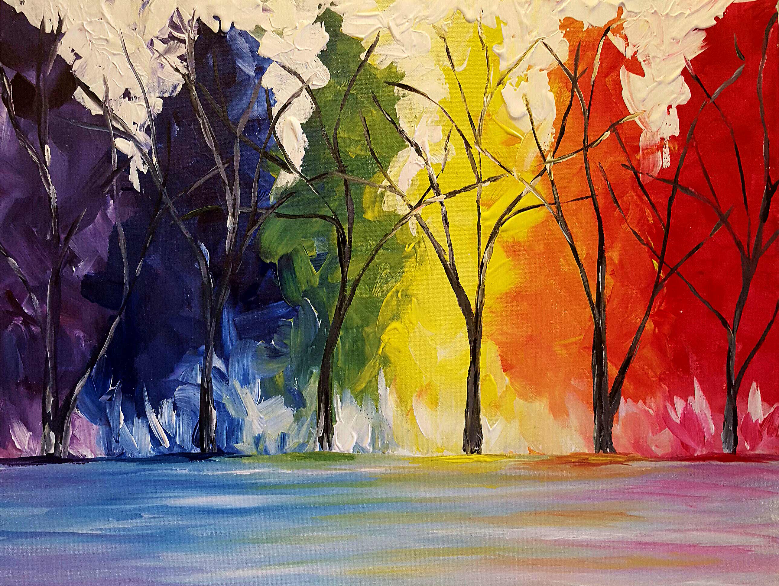 A Technicolor Trees paint nite project by Yaymaker
