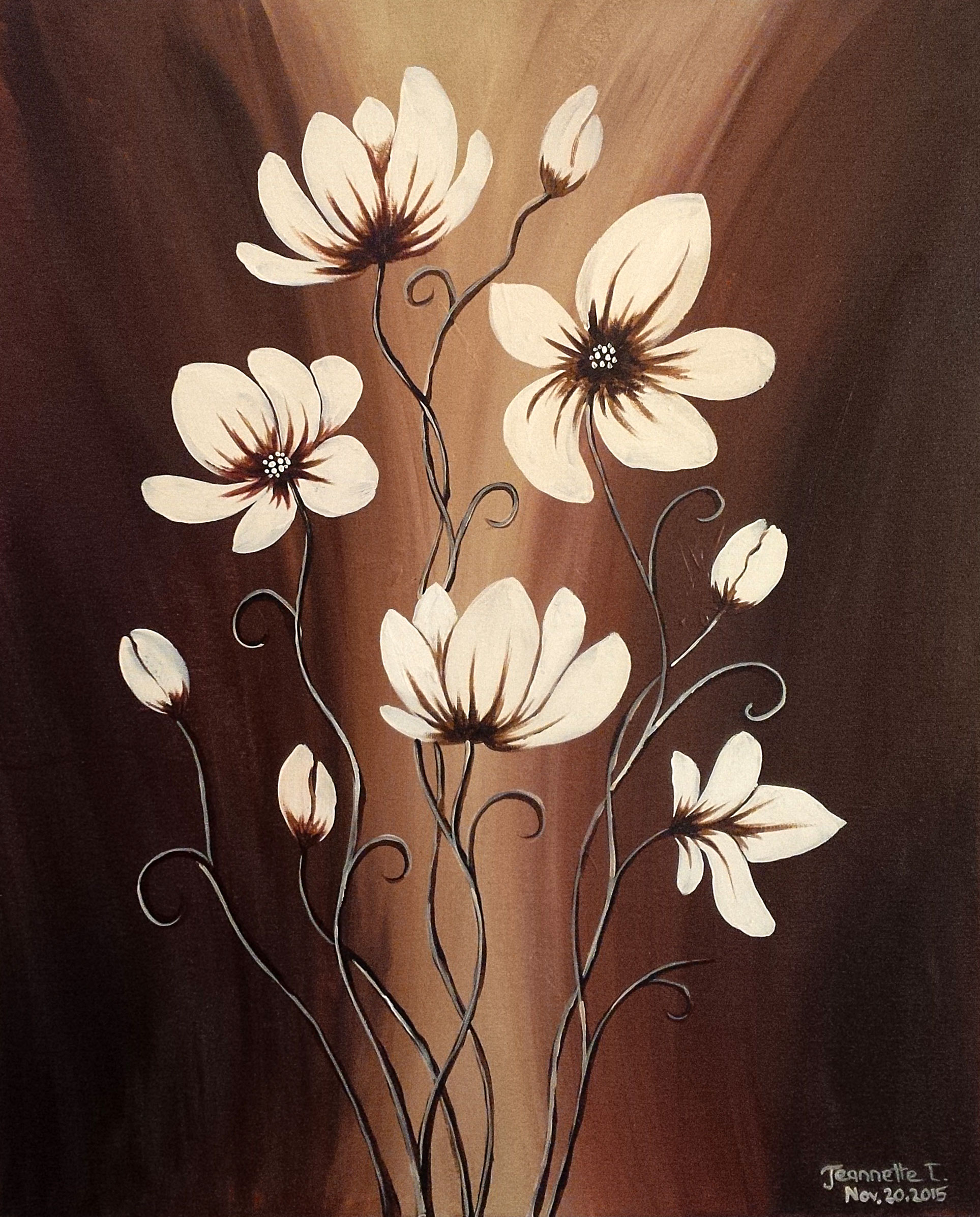 A Chocolaty Floral paint nite project by Yaymaker
