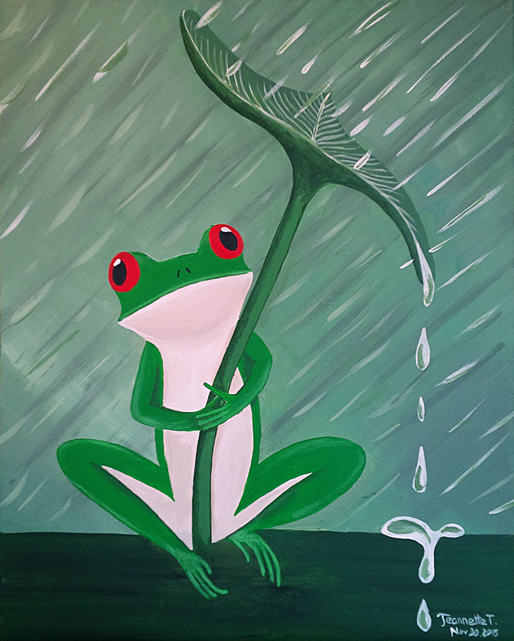 simple frog painting