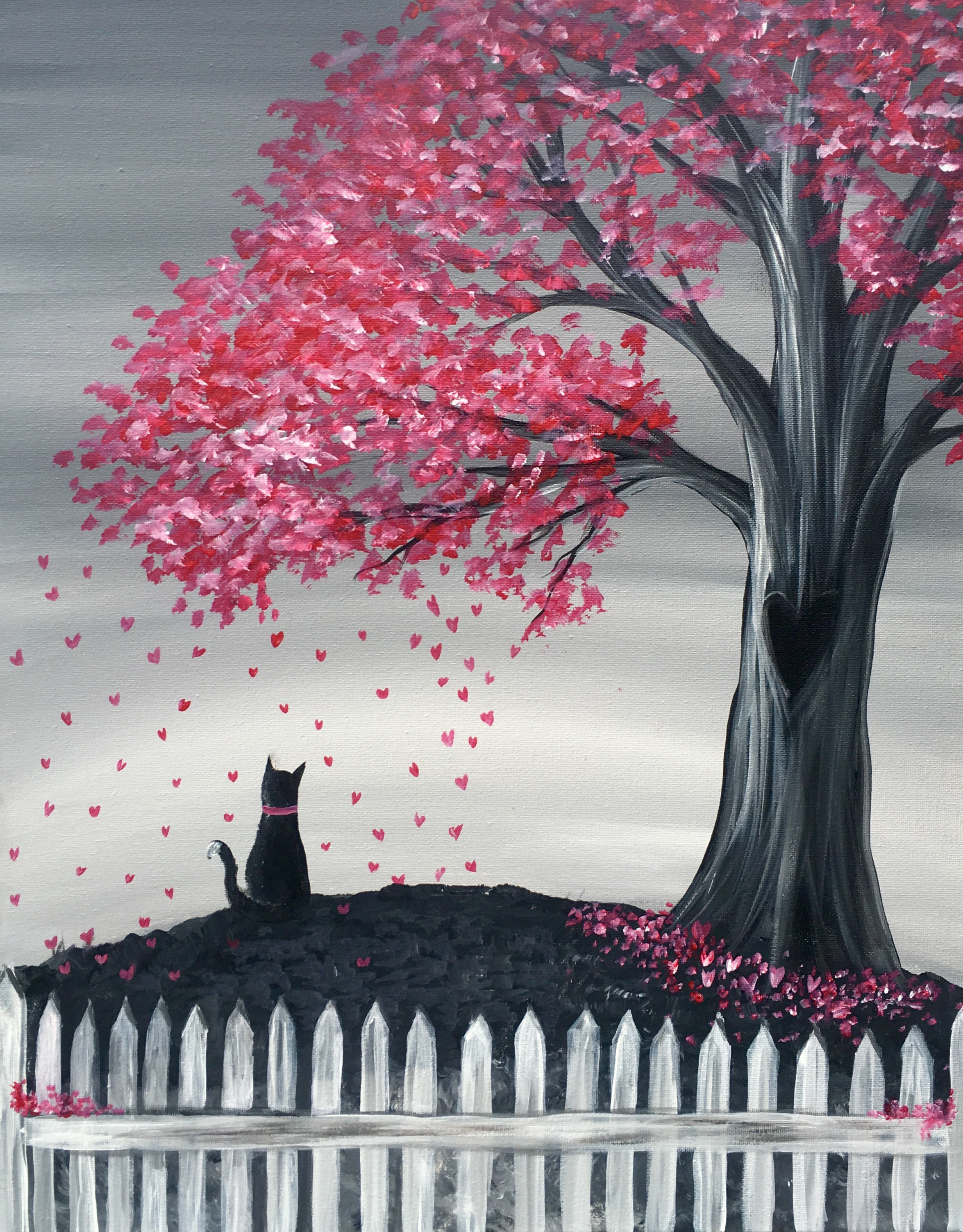A Falling Hearts paint nite project by Yaymaker