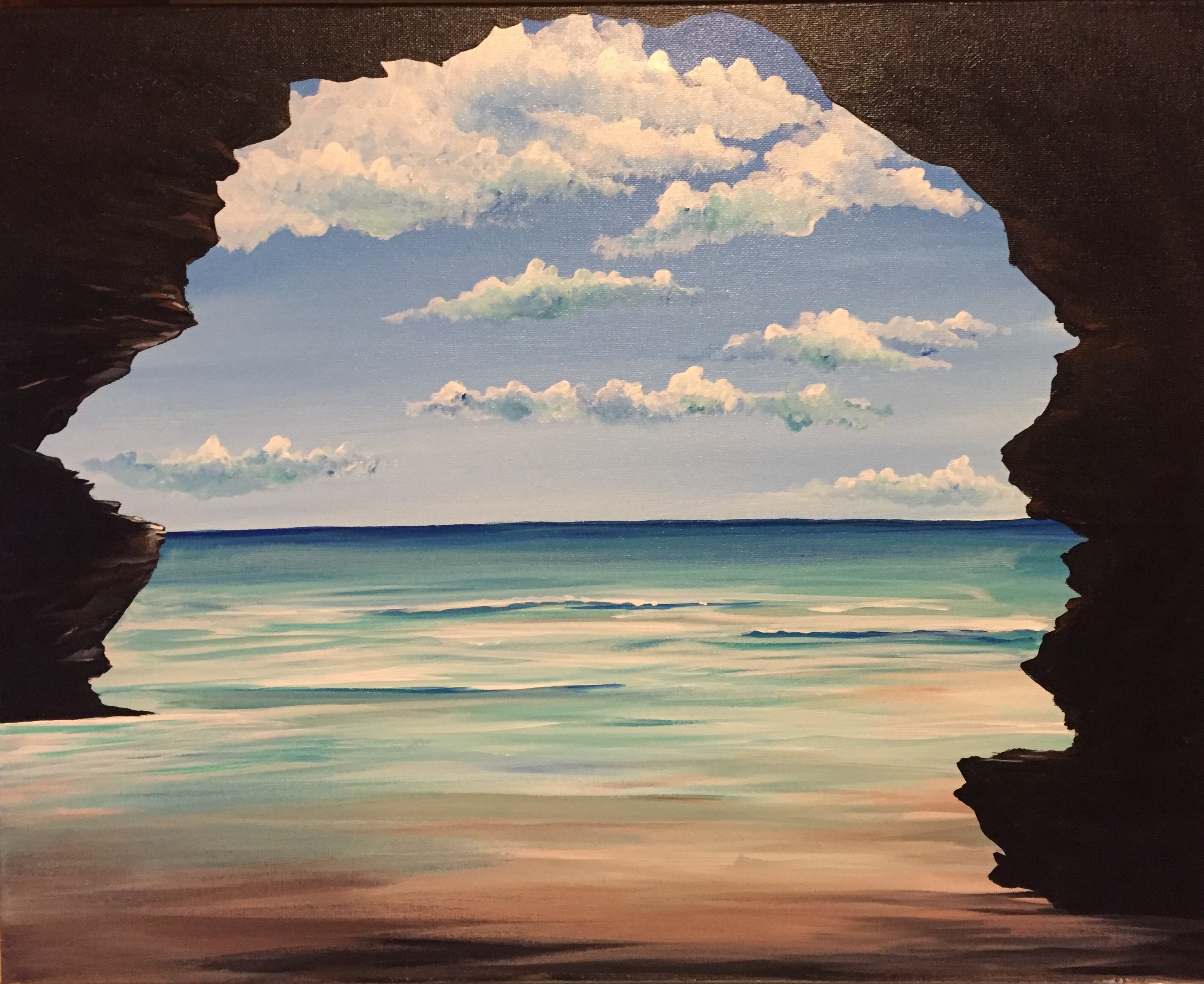 A Paradise Cave paint nite project by Yaymaker