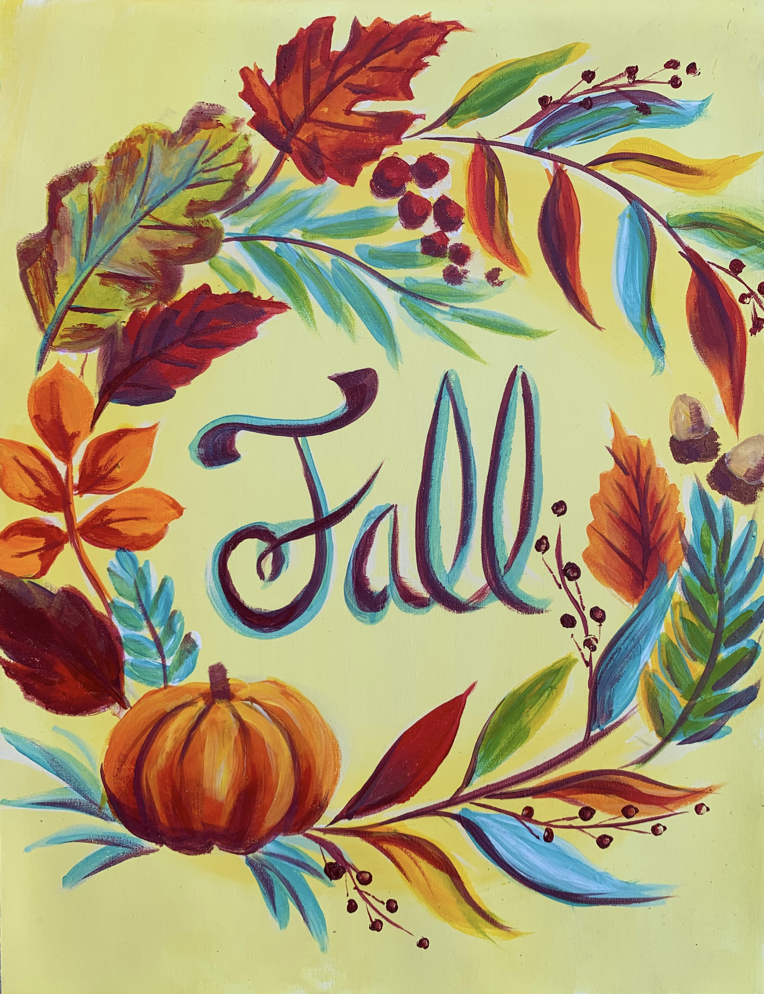A Colorful Fall Wreath experience project by Yaymaker