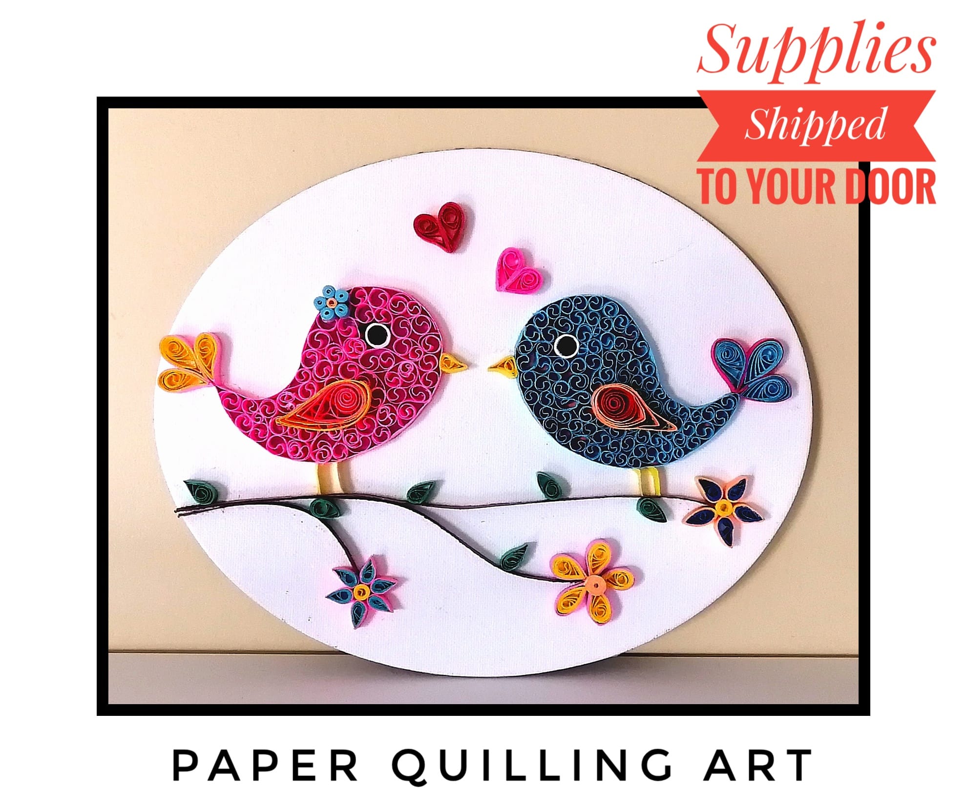 A Paper Quilling  Love Birds Supplies Included experience project by Yaymaker