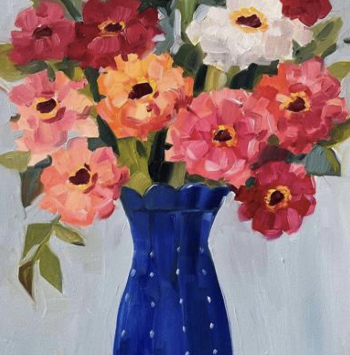 Paint Nite OnDemand Blue Flower Vase with Ghazal Fine Arts