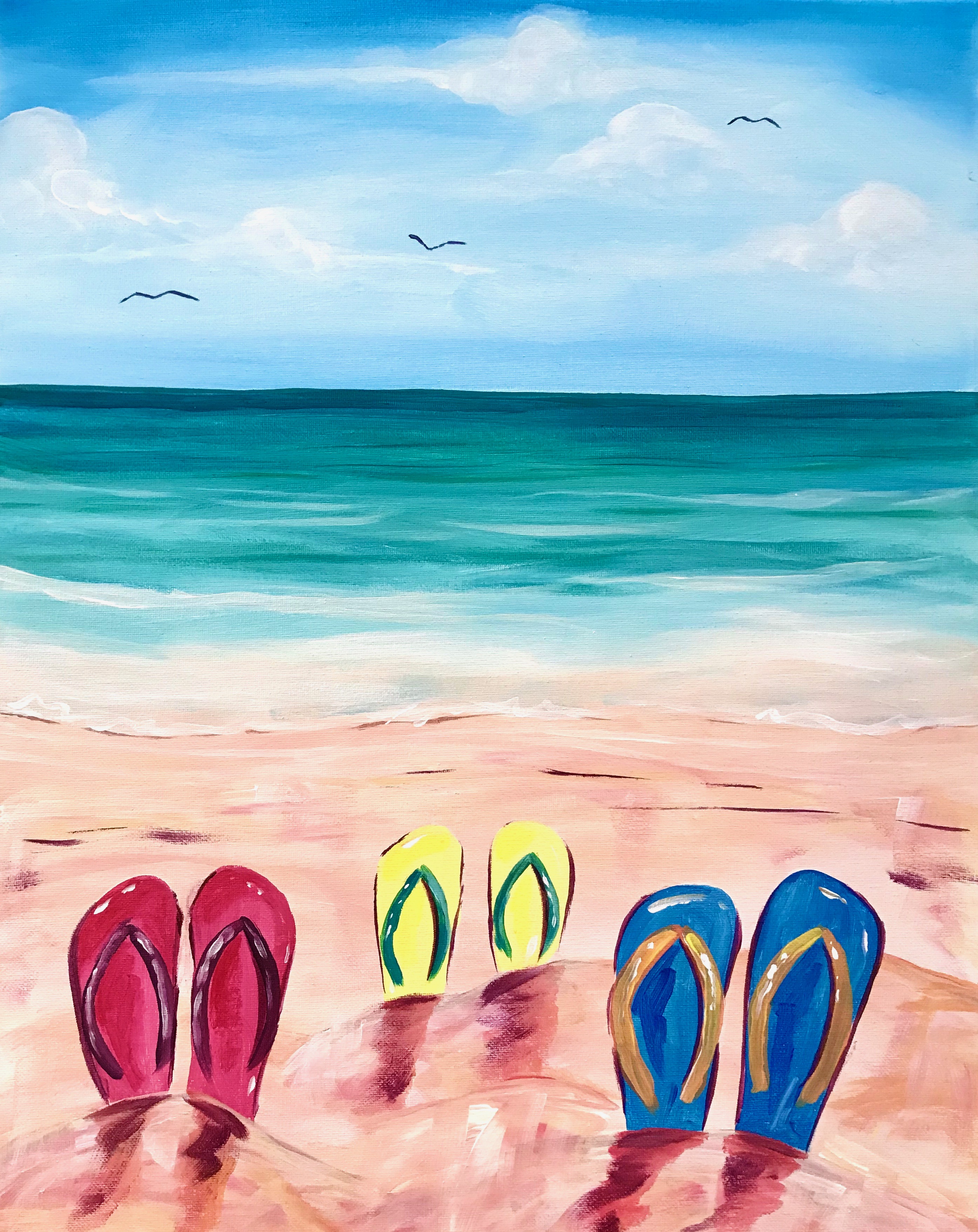 A Family Beach Day Rainbow Flip Flops experience project by Yaymaker