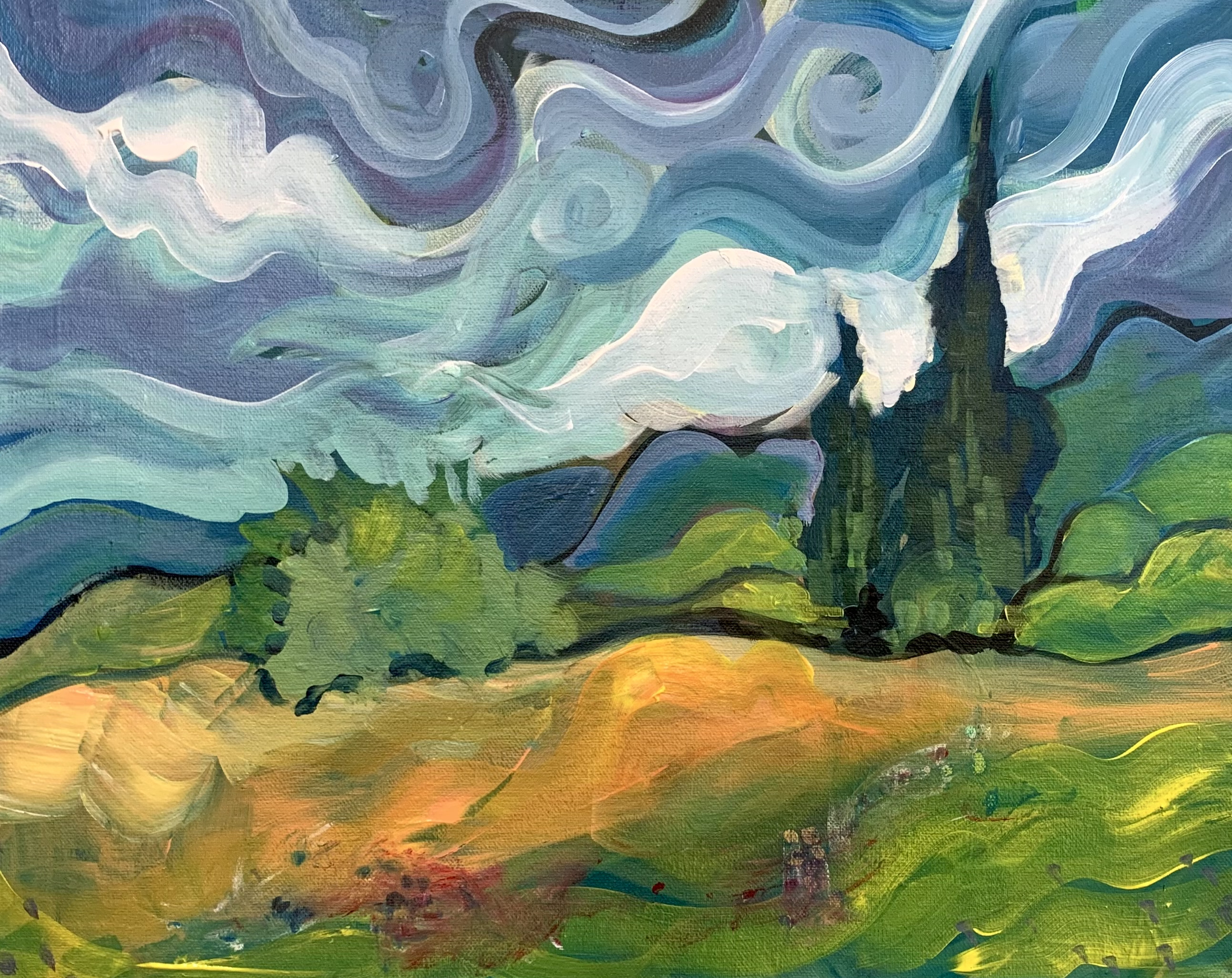 A Van Gogh  Wheat Fields with Cypresses experience project by Yaymaker
