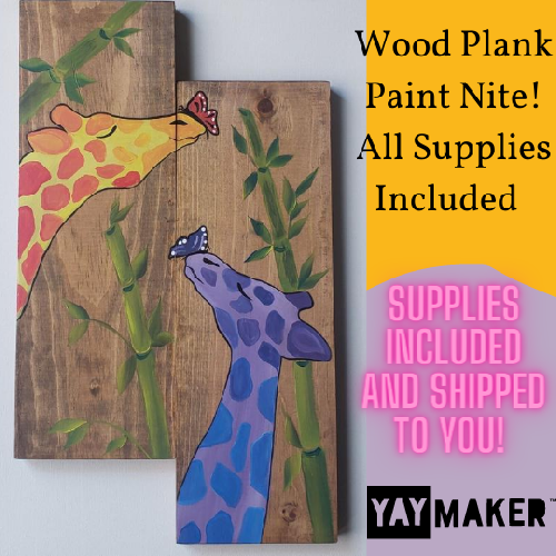 A Wood Plank Painting Supply Included Event experience project by Yaymaker