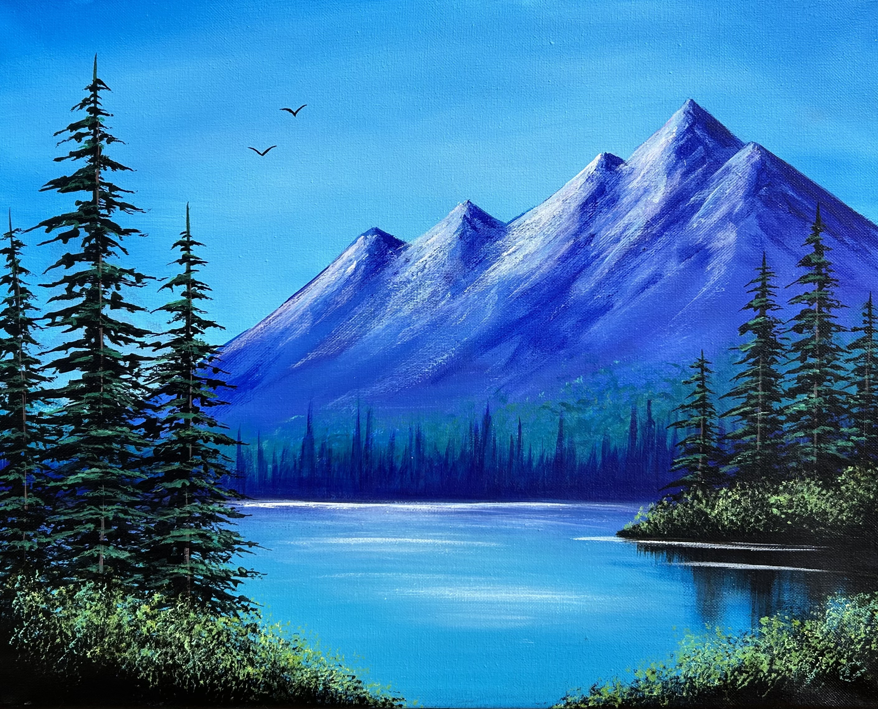 絵画 Mountain ridge lake Mountain Ridge Lake