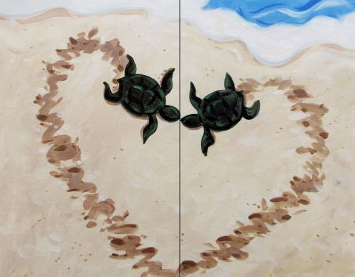 A Turtle Love  Partner Painting experience project by Yaymaker