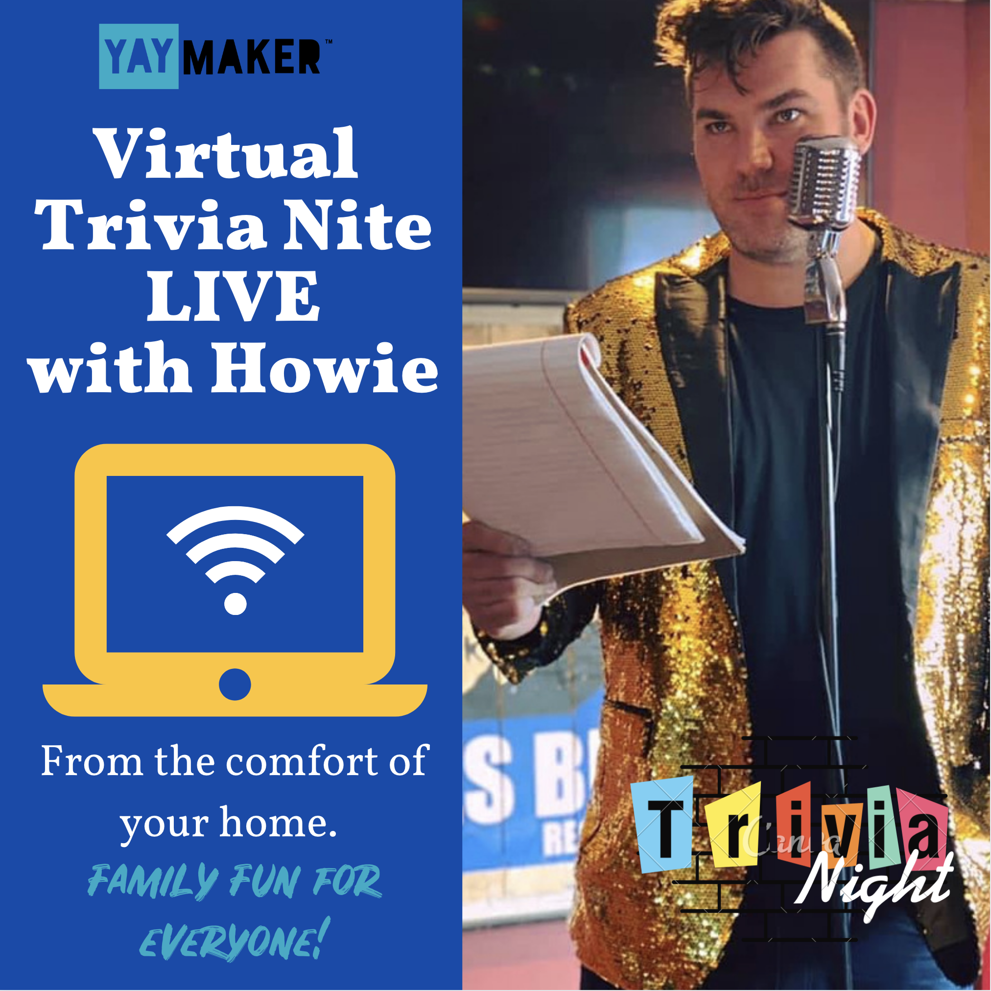 A Virtual Trivia Nite LIVE with Howie experience project by Yaymaker