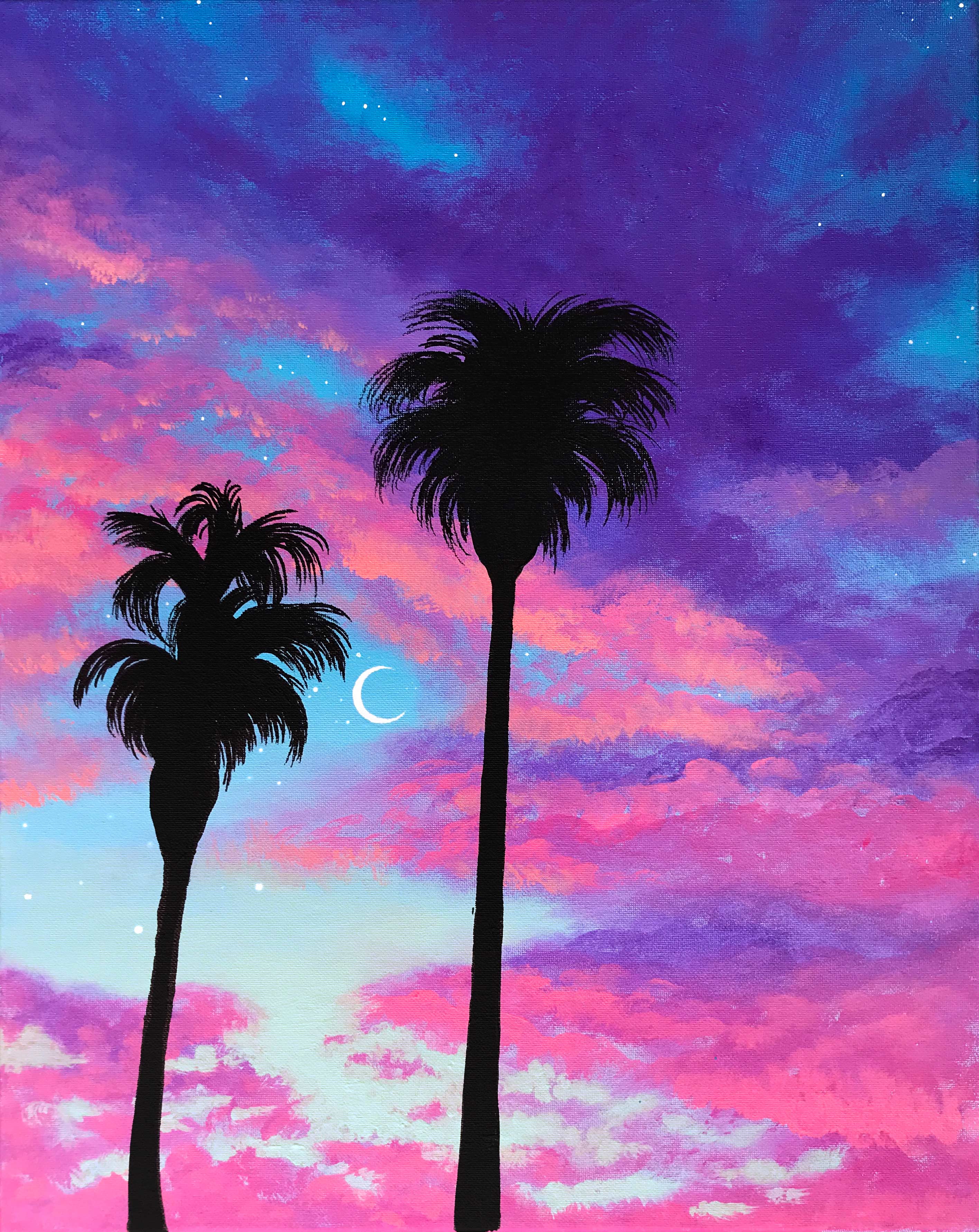 A Palm Tree Sunset Skies experience project by Yaymaker
