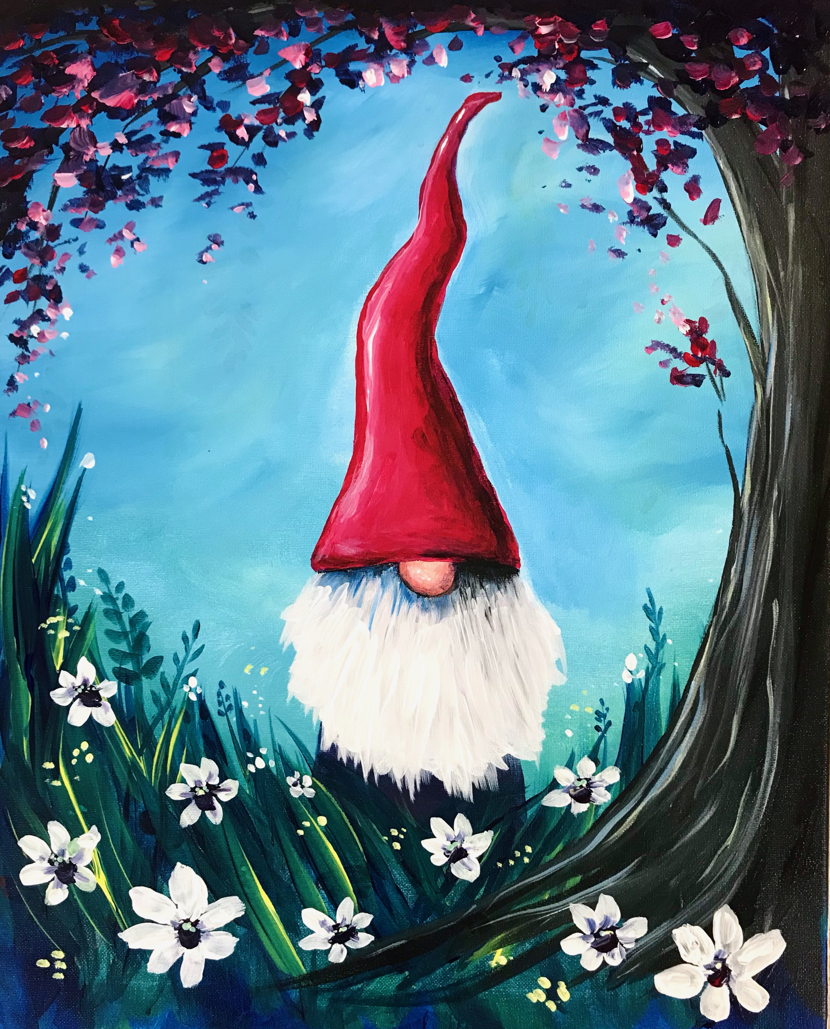 Paint Nite Gnome for Spring with JG Artaholic 05 08 2024