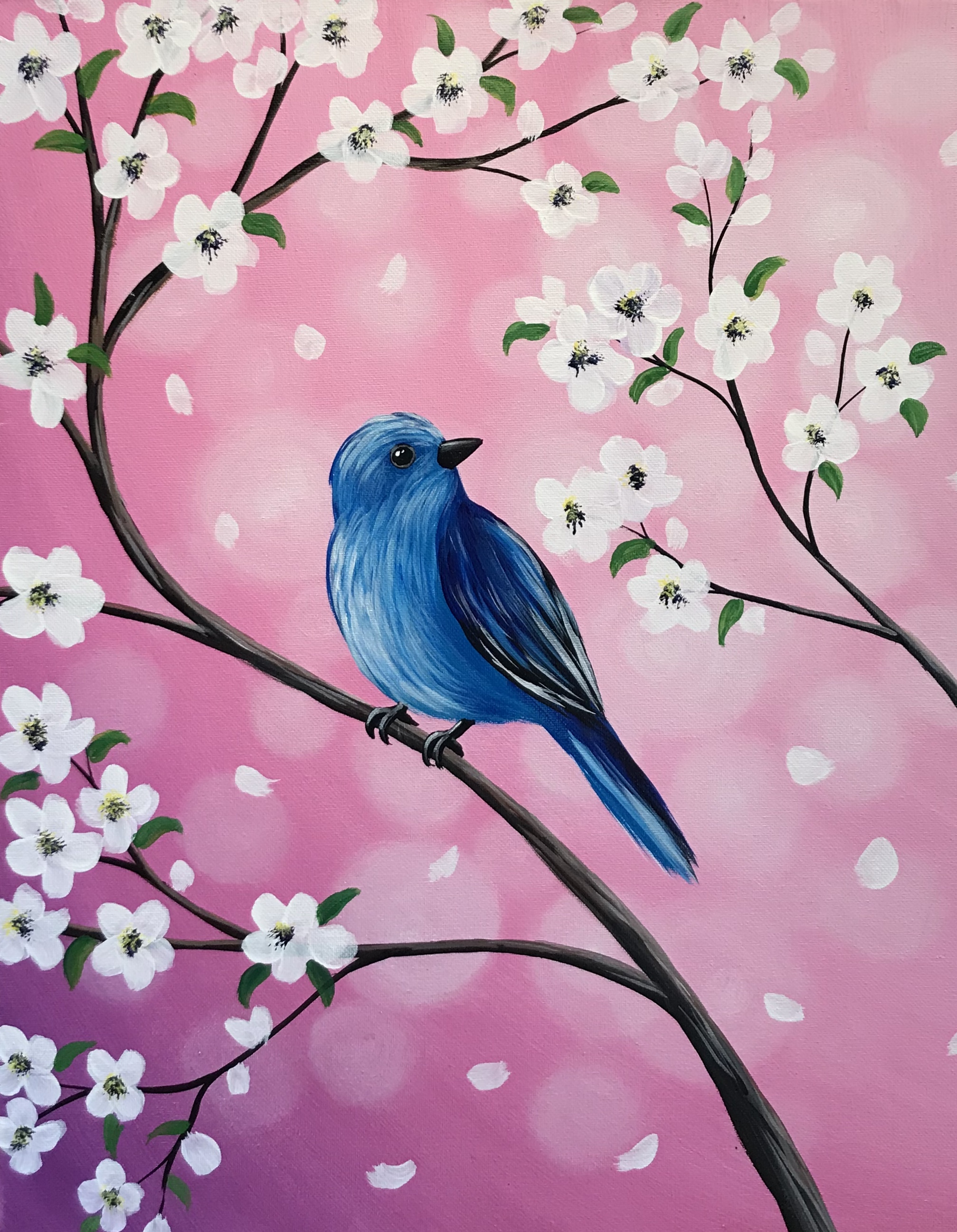 A Bluebird Bokeh Blossoms experience project by Yaymaker