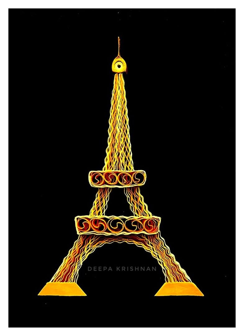 A Eiffel Tower  Paper Quilling experience project by Yaymaker