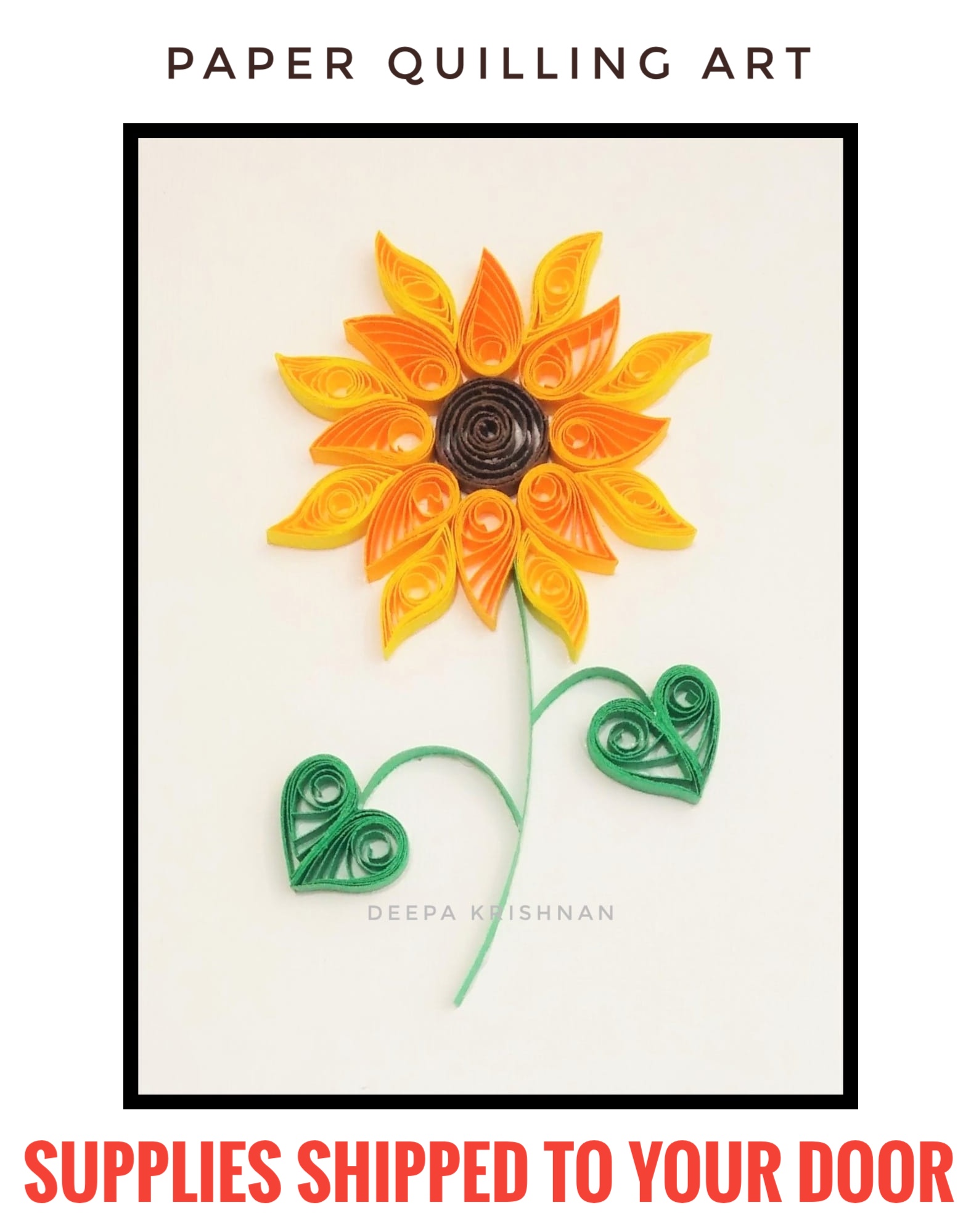 A Paper Quilling  Sunflower experience project by Yaymaker