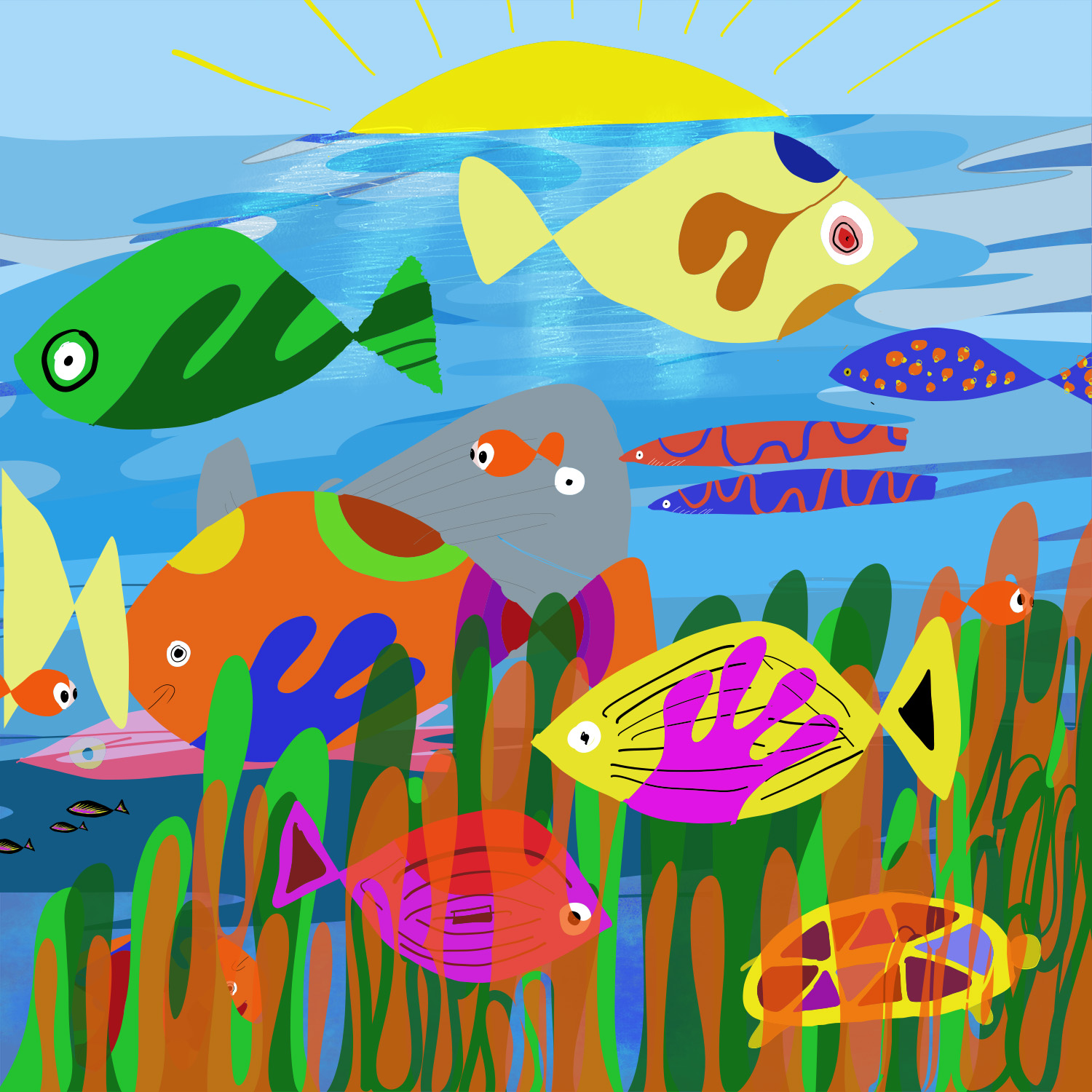 A Colorful Fishes experience project by Yaymaker