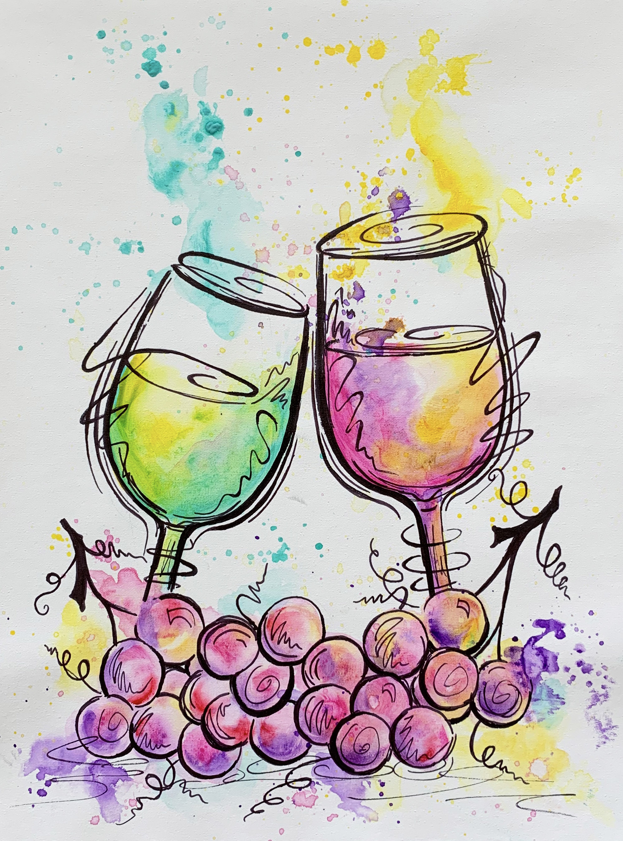 A Acrylic and sharpie Wine Glasses experience project by Yaymaker