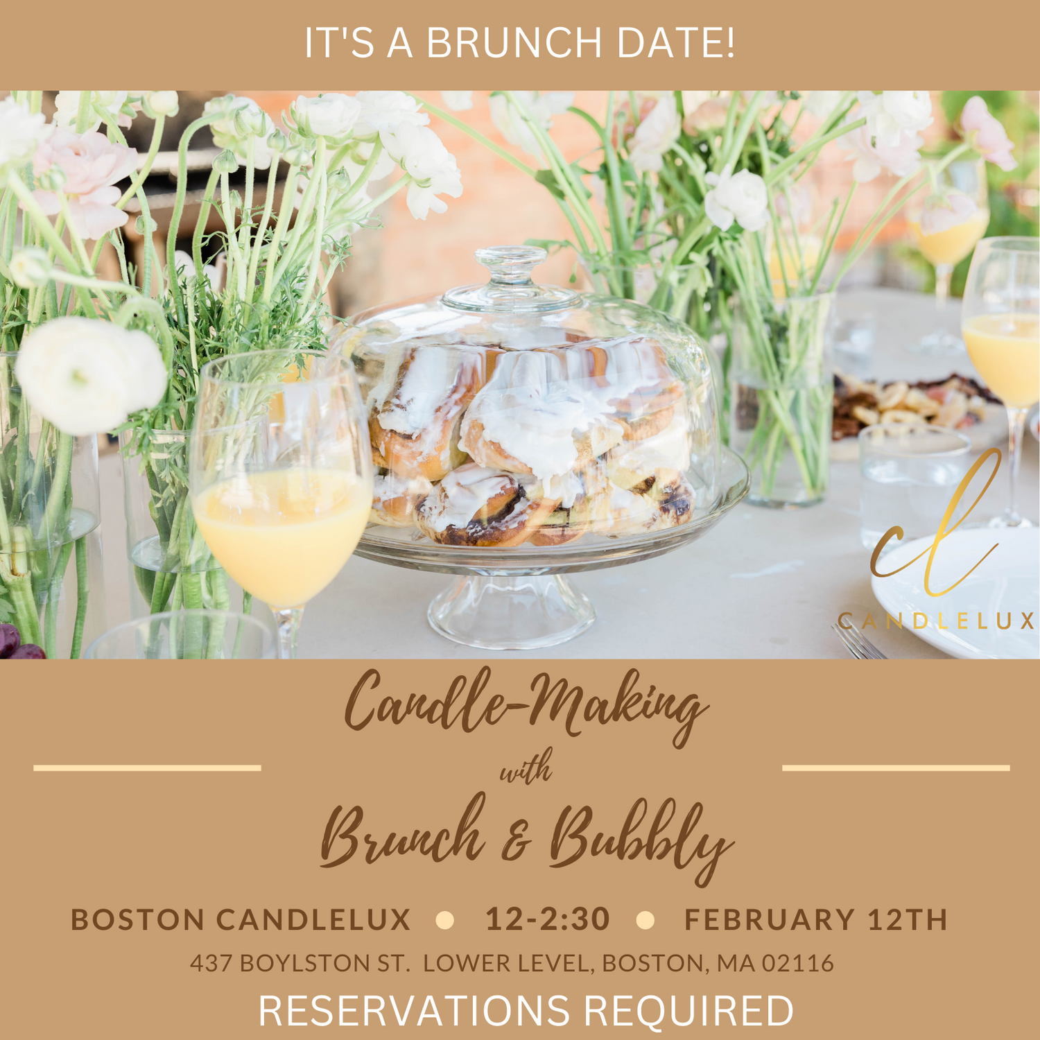 A Candle Making with Brunch  Bubbly experience project by Yaymaker