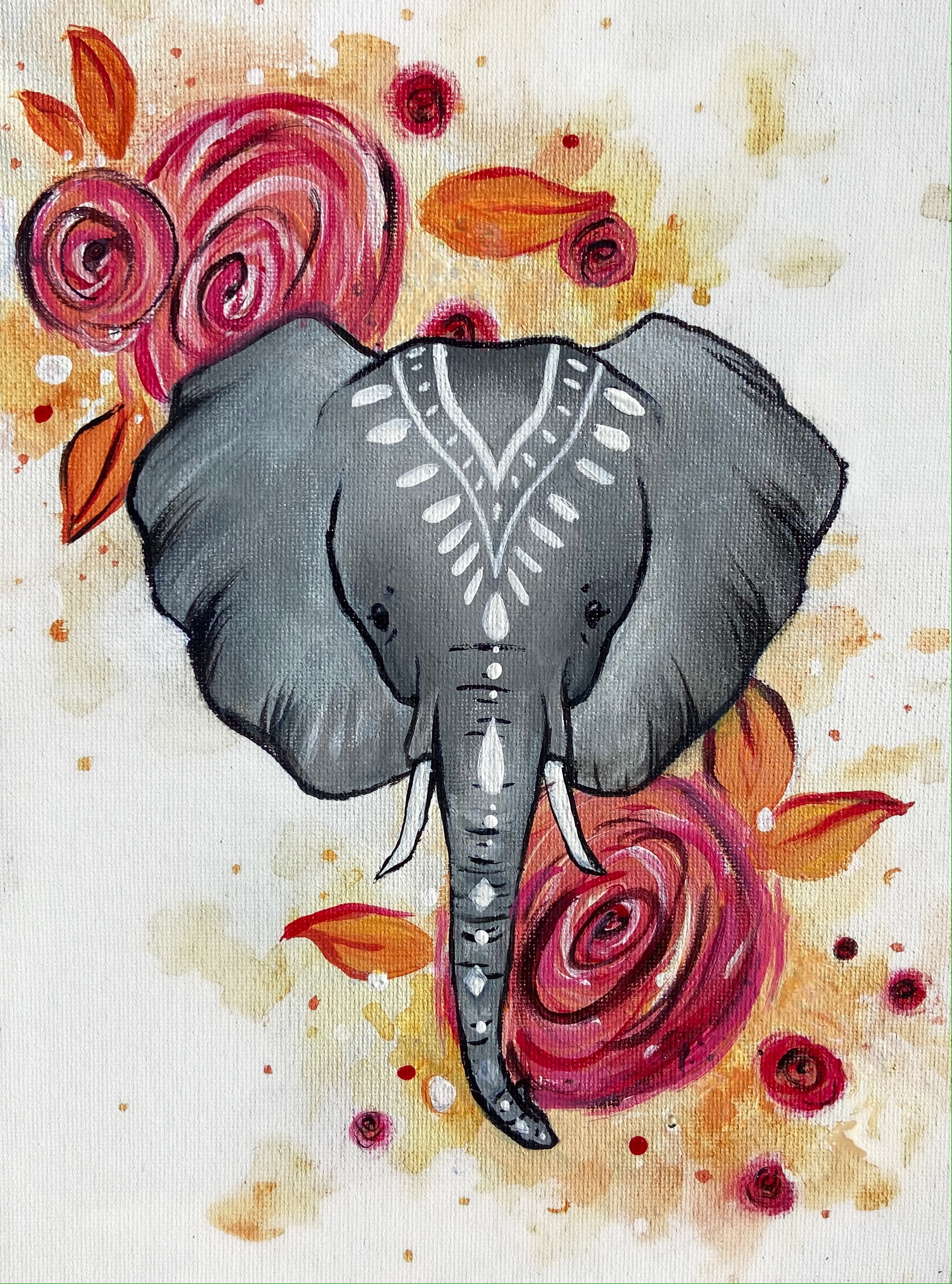 bohemian elephant art