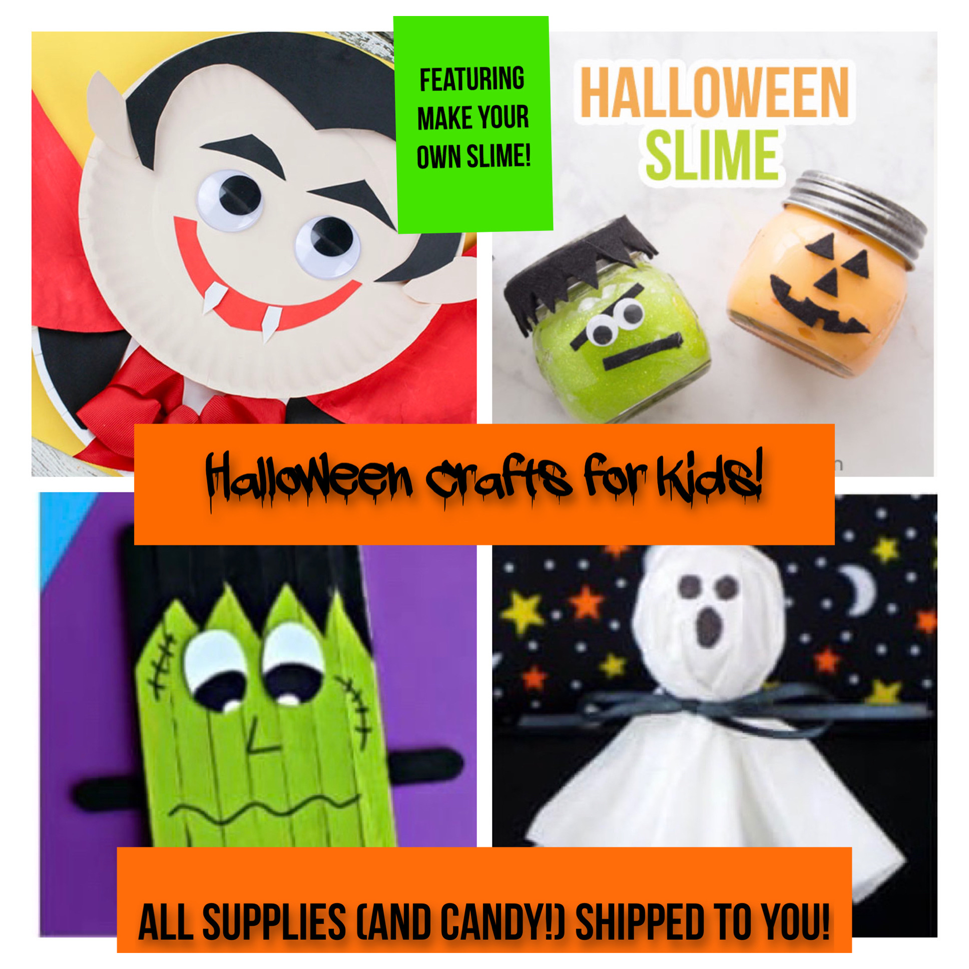 A Halloween Crafts4Kids  Supplies Shipped to You experience project by Yaymaker