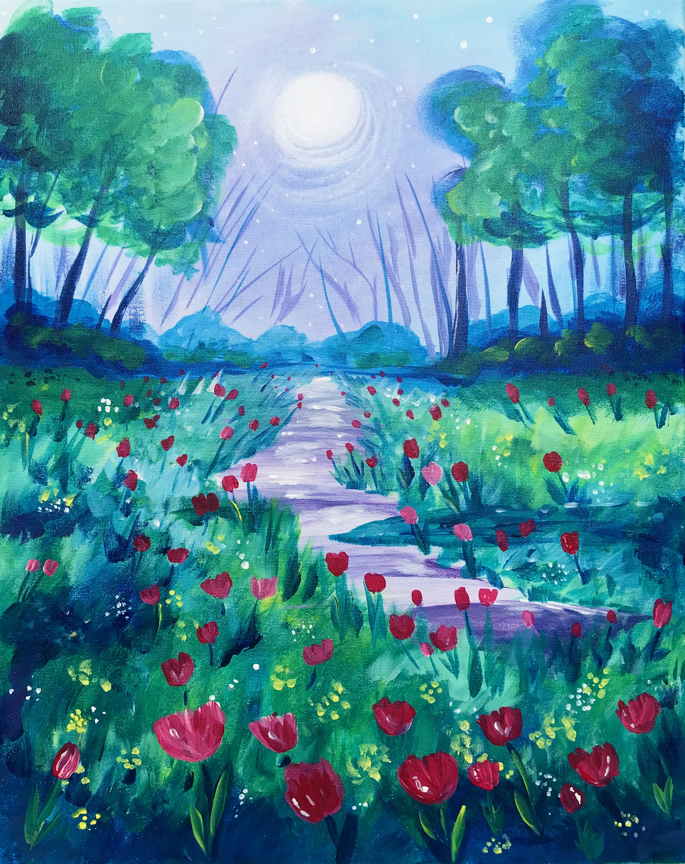 A Moonlit Tulip Path experience project by Yaymaker