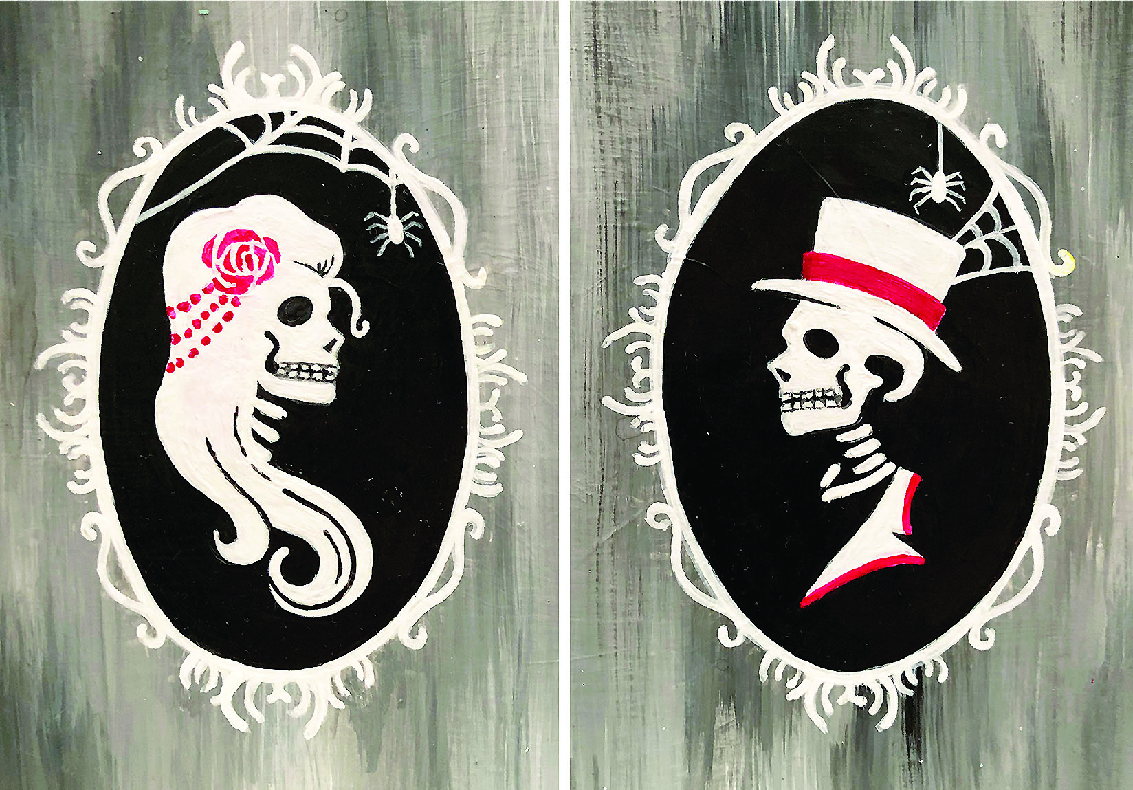 A Rosa and Juan Skull Cameos Partner Painting experience project by Yaymaker