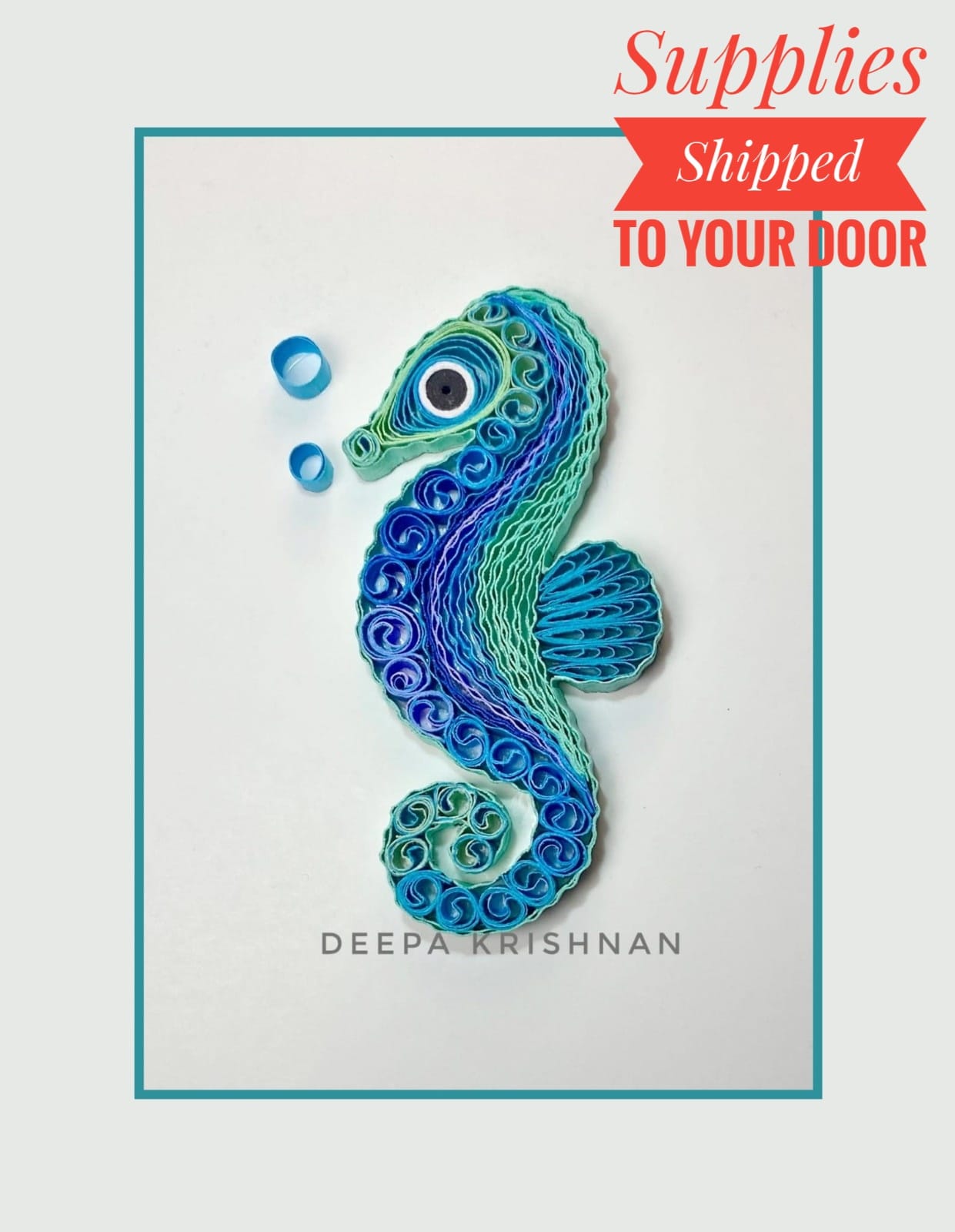 A Paper Quilling  Seahorse Supplies Included experience project by Yaymaker