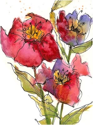 A Watercolor flowers motif experience project by Yaymaker
