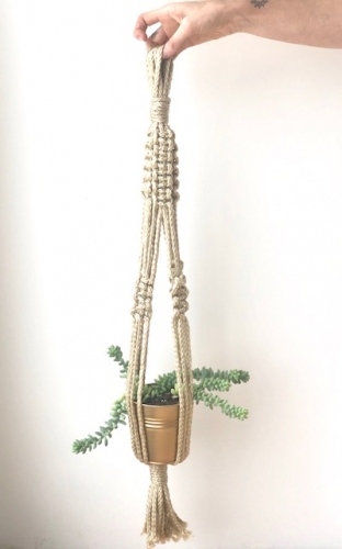 A French Knot Macrame Hanging Planter experience project by Yaymaker