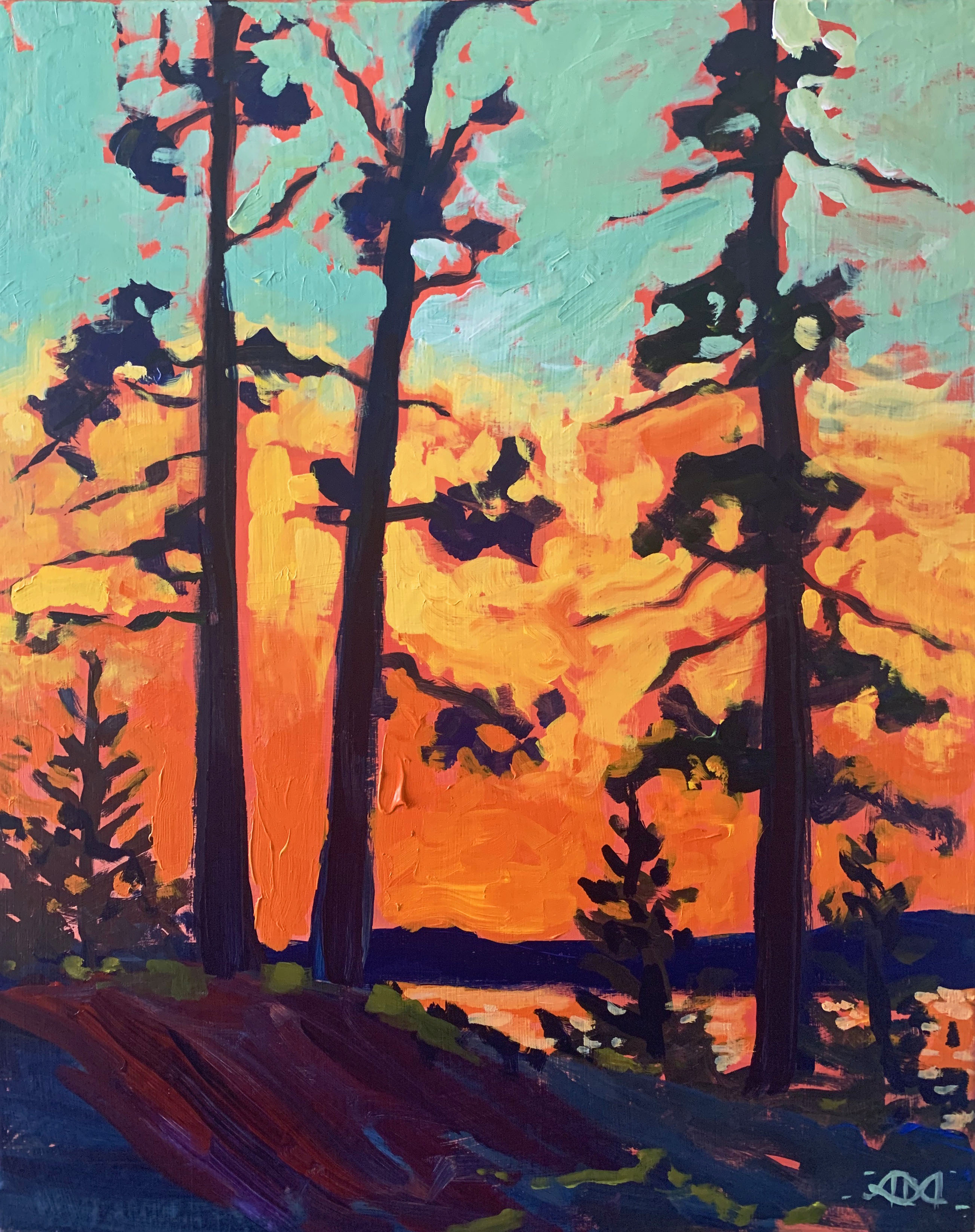 A Pine Trees at Sunset  Tom Thomson experience project by Yaymaker