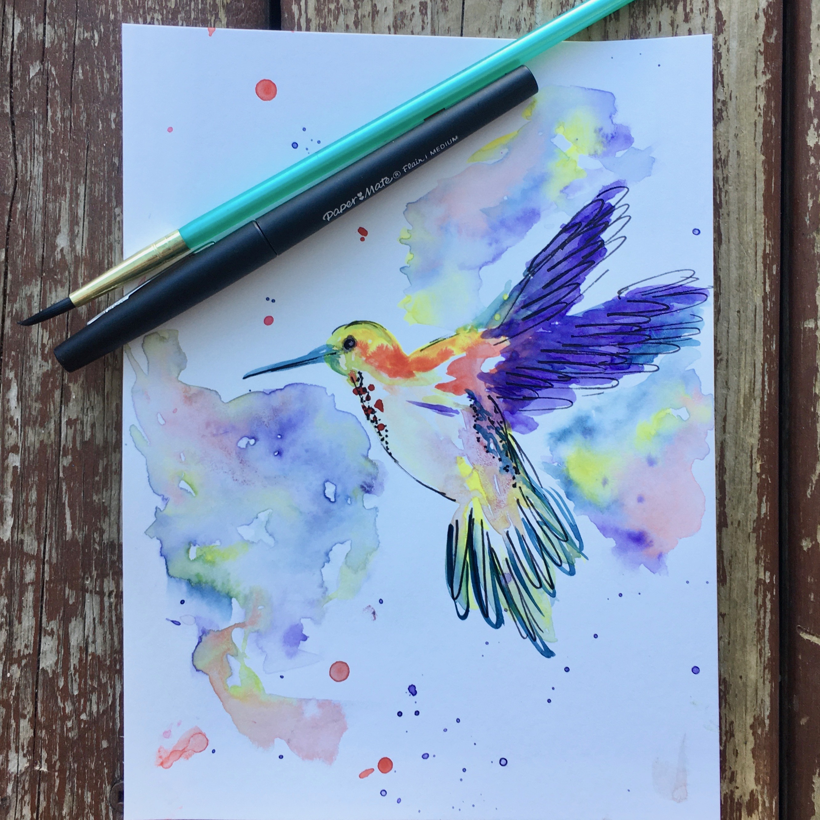 A Watercolour Hummingbird experience project by Yaymaker