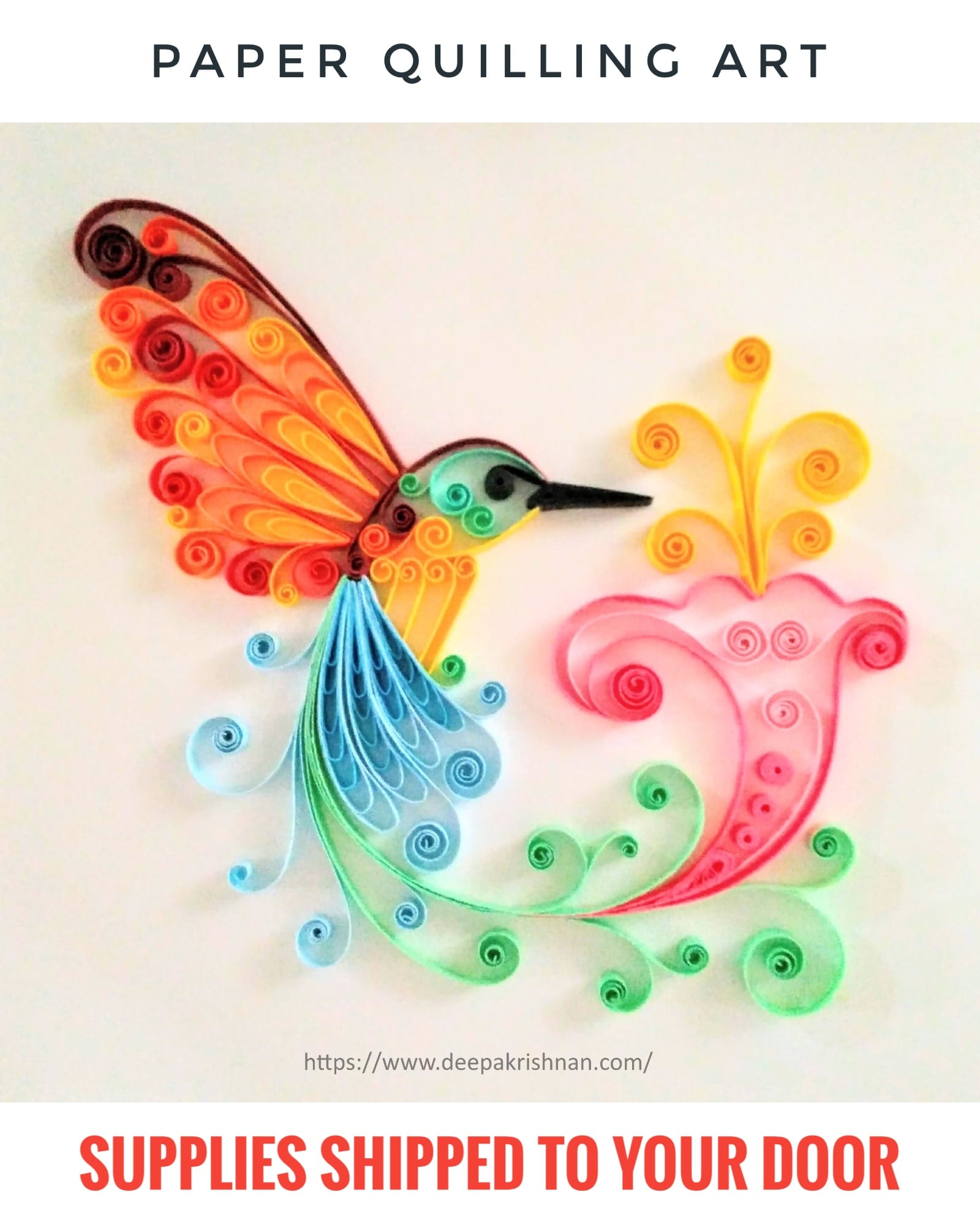 A Paper Quilling  Hummingbird experience project by Yaymaker