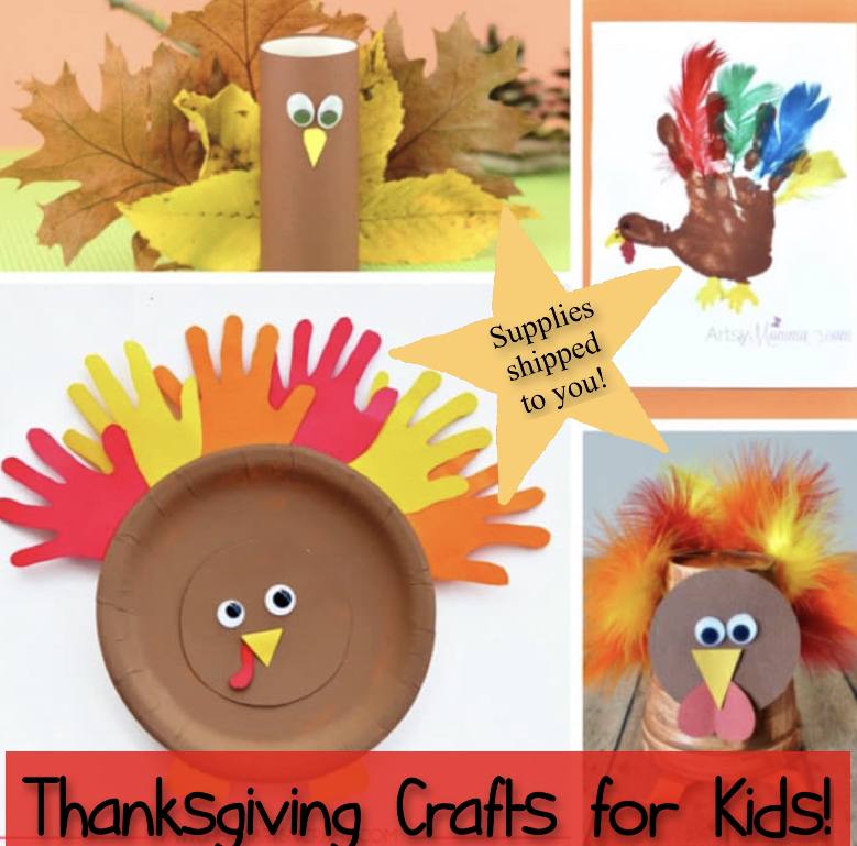 A Thanksgiving Crafts 4 Kids Supplies shipped to you experience project by Yaymaker