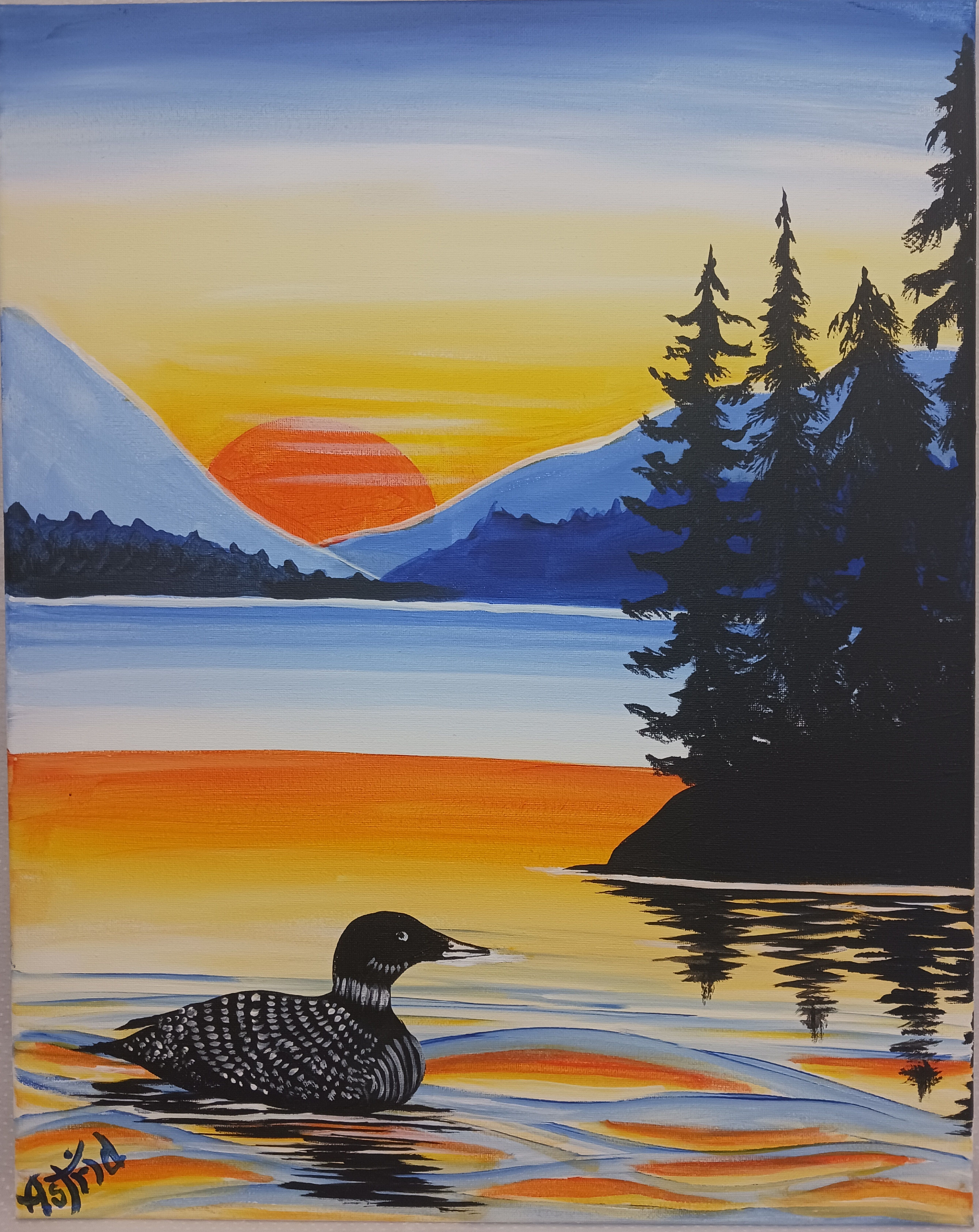 Loon Lake Sunset with Paint & Chill, 05/09/2024 - Paint Nite