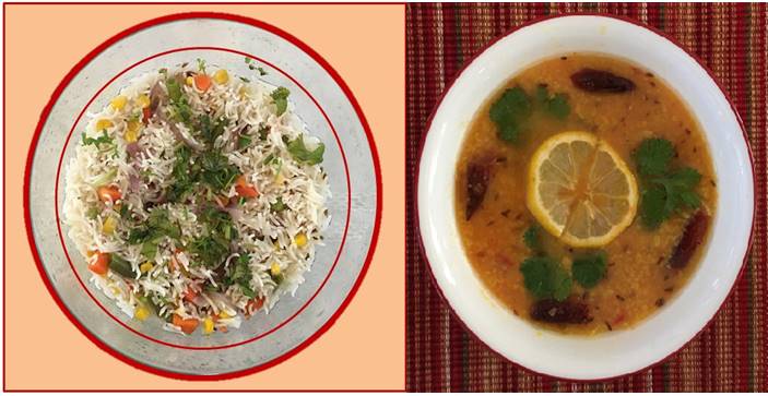 A  Microwave Pulao and Tadka Dal Mung Beans  VeganVegetarian experience project by Yaymaker