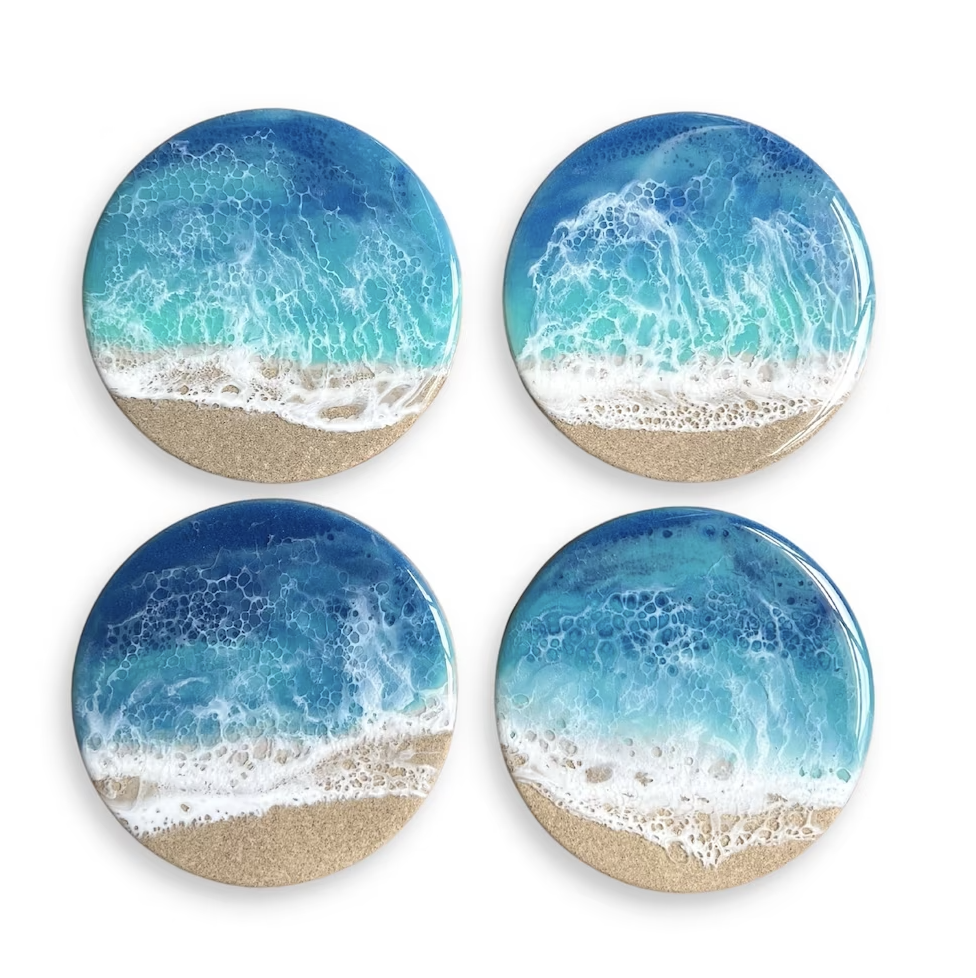 A Ocean Wave Resin Coasters  experience project by Yaymaker