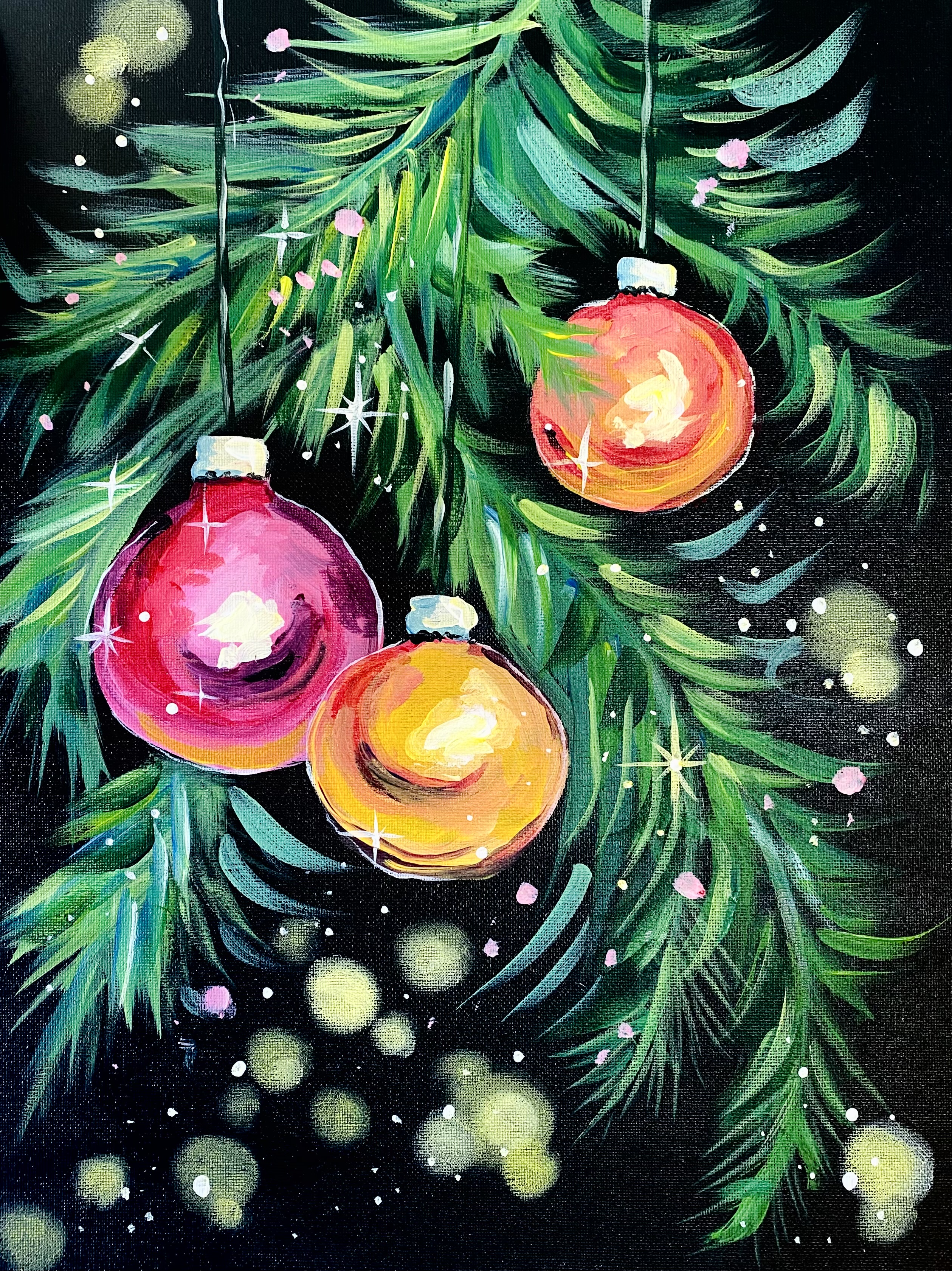 Paint Nite Shine Bright Christmas with The Canvas Club, 12/17/2024