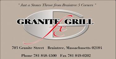 A photo of a Yaymaker Venue called Granite Grill located in Braintree, MA