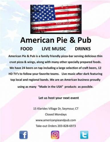 A photo of a Yaymaker Venue called American Pie and Pub located in Seymour, CT