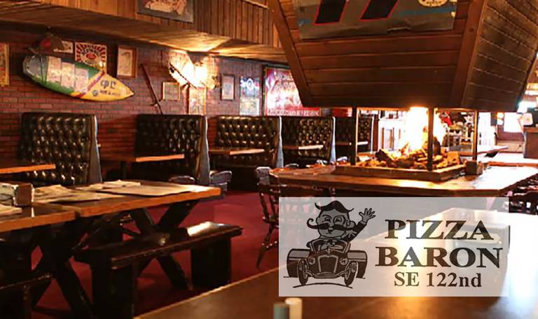 A photo of a Yaymaker Venue called Pizza Baron located in Portland, OR