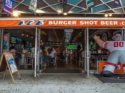 A photo of a Yaymaker Venue called 123 Burger Shot Beer (Hell's Kitchen) located in New York, NY