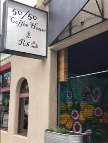 A photo of a Yaymaker Venue called All Ages 6+ 50/50 Coffee House & Pub located in Albuquerque, NM